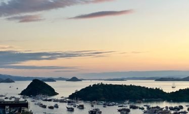 Golden hour on a secluded beach in Labuan Bajo