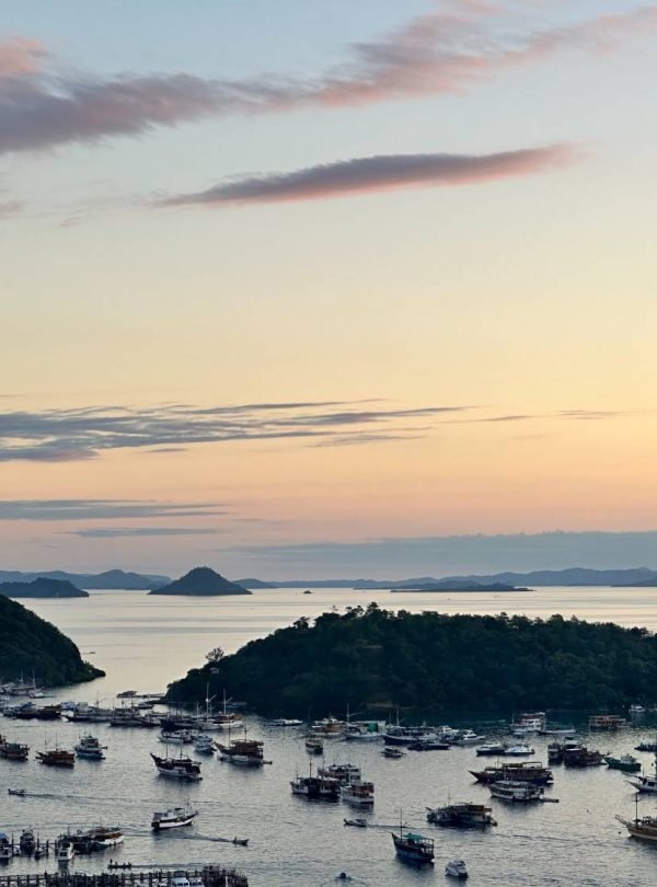 Golden hour on a secluded beach in Labuan Bajo