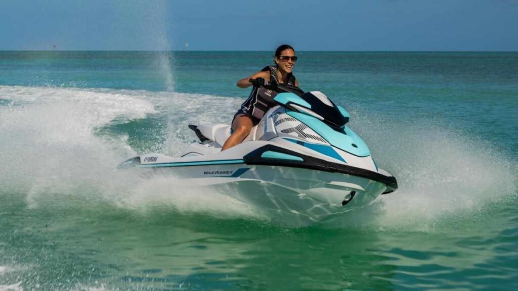 Rider enjoying a jet ski adventure in Labuan Bajo’s clear blue water