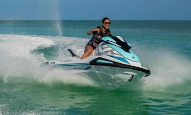Rider enjoying a jet ski adventure in Labuan Bajo’s clear blue water