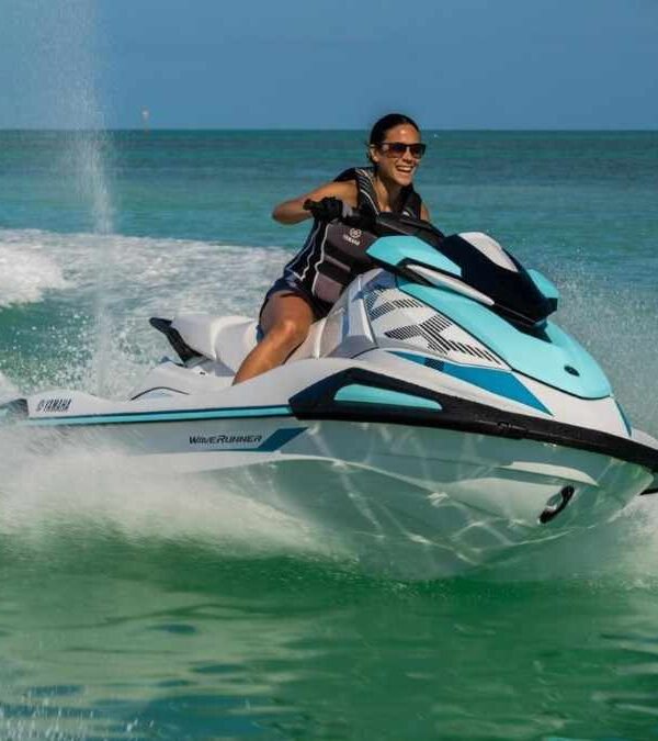 Rider enjoying a jet ski adventure in Labuan Bajo’s clear blue water