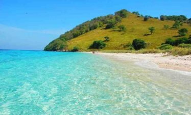 White sand island beach in Labuan Bajo during a jet ski adventure tour
