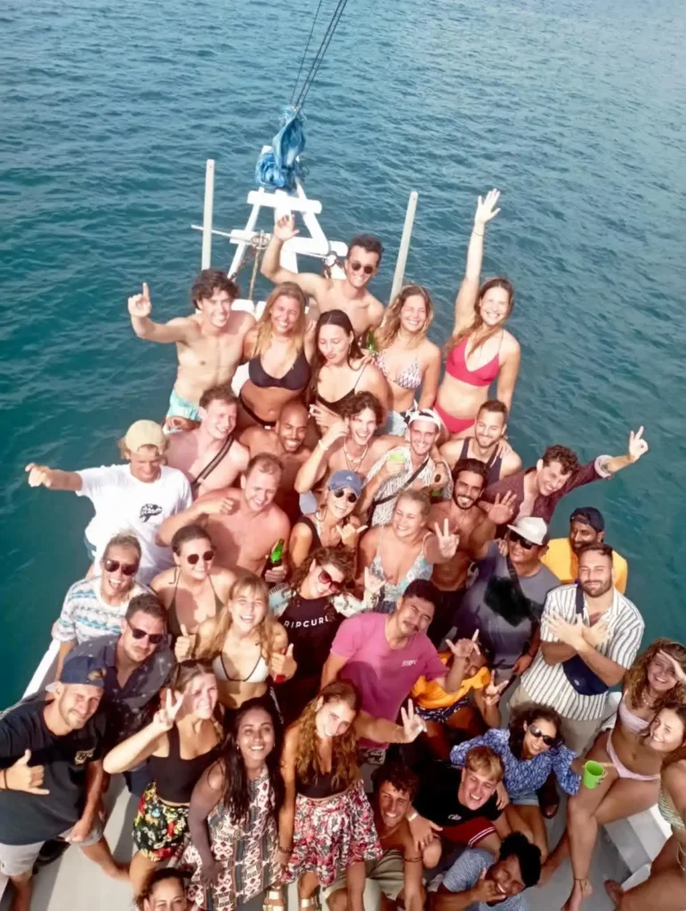 Group of travelers enjoying a luxury Komodo liveaboard cruise